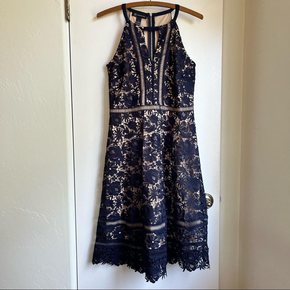 INC floral halter dress